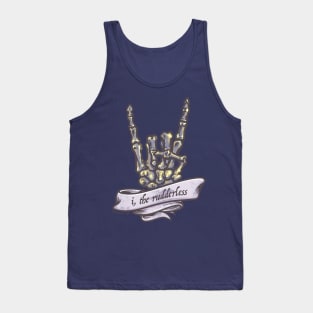 "I, The Rudderless" Skeleton Horned-Hand Tank Top